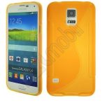   S-line szilikon hátlap - Samsung Galaxy S5 / i9600 - narancssárga