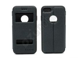 T-Case / Puloka flip tok - iPhone 7 / 8 - fekete