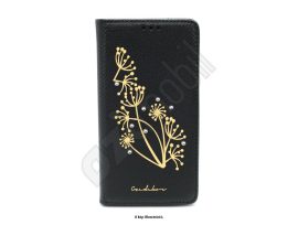 Dekorált Flip tok - Magnet Flip tok - Xiaomi Redmi Note 5 Pro - fekete