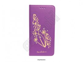 Dekorált Flip tok - Magnet Flip tok - Samsung Galaxy A205 / A20 - A305 / A30 (2019) - lila