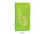 Dekorált Flip tok - Magnet Flip tok - Huawei P30 - lime