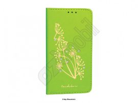 Dekorált Flip tok - Magnet Flip tok - Samsung Galaxy A105 - A10 / M105 - M10 (2019) - lime