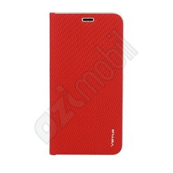 Vennus Flip Tok - Samsung Galaxy A715 / A71 - Carbon Piros