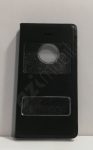 Bőr hatású flip tok - iPhone 4G / 4s - fekete
