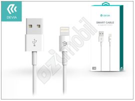 Apple iPhone 5 / 5S / 5C / SE / 6 / 7 / 8 / X / Xr / Xs Max / 11/ 11 Pro / 11 Pro Max / Se 2020 / iPad - és adatkábel 2 m-es vezetékkel - Devia Smart Cable Lightning - white