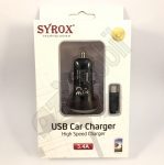   SYROX autós töltő szett SYX-C26 (3,4A) - Fekete - MicroUSB