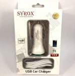   Syrox autós töltő szett (1 A) - 2 in 1 - Iphone 5/6/7/8  SYX-C35