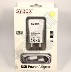 SYROX Töltő szett - 2 in 1 - Iphone 4 / 4S USB - 1A  SYX-J16