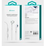 DEVIA Mic smart earpods headset - 3,5 jack - fehér