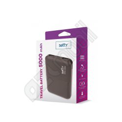 Setty Power Bank 5000mAh - fekete