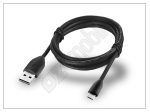   USB - micro USB töltőkábel 100 cm-es vezetékkel - fekete ( CSAK TÖLTÉSRE ! )
