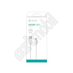 Devia Kintone kábel - micro USB töltőkábel 1 m-es vezetékkel - fehér