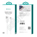   USB - MicroUSB adat- és töltőkábel 2 m-es vezetékkel - Devia Smart USB Micro 2.0 Cable - white