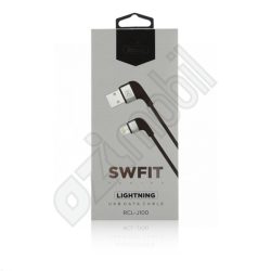 Recci SWIFT RCL-J100 töltő és adatkábel - Iphone 5/6/7/8/7 - 8 Plus/X-Xs/Xr/Xs MAX/11/11Pro/11 Pro Max - fekete