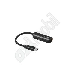 Devia Smart Type-C + 3.5 mm jack adapter - fekete