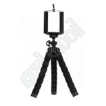 Telefon tartó TRIPOD rugalmas álvány - fekete