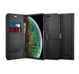 Spigen Wallet S - iPhone Xs Max (6.5") - fekete