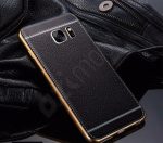 Samsung Galaxy S6 Edge / G925F bőr hátlap - fekete