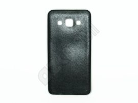 Ultra Slim 0,3 mm - Samsung Galaxy A300 / A3 - bőrhatású szilikon hátlap - fekete