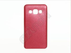 Ultra Slim 0,3 mm - Samsung Galaxy A300 / A3 - bőrhatású szilikon hátlap - piros
