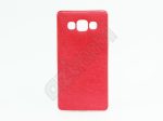   Ultra Slim 0,3 mm - Samsung Galaxy A500 / A5  - bőrhatású szilikon hátlap - piros