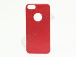   Ultra Slim 0,3 mm - iPhone 5 / 5s / SE -  bőrhatású szilikon hátlap - piros