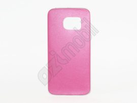 Ultra Slim 0,3 mm - Samsung Galaxy S6 Edge / G925F - bőrhatású szilikon hátlap - pink