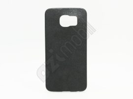 Ultra Slim 0,3 mm - Samsung Galaxy S6 / G920F - bőrhatású szilikon hátlap - fekete