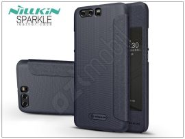 Nillkin Sparkle - iPhone X / Xs (5.8") oldalra nyíló flipes tok - fekete