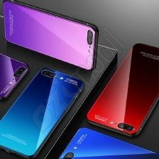 Üveg hátlap - Samsung Galaxy A750 / A7 (2018) - kék