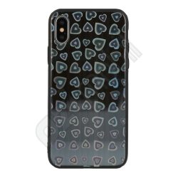 Vennus szíves üveg hátlap - Samsung Galaxy A600 / A6 (2018) - fekete  