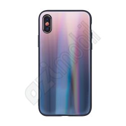 Aurora üveg hátlap - Huawei P Smart (2019) / Honor 10 Lite - barna / fekete