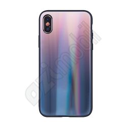 Aurora üveg hátlap - Samsung Galaxy A515 / A51 (2019) - barna / fekete