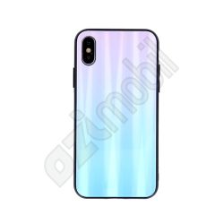 Aurora üveg hátlap - Huawei P Smart (2019) / Honor 10 Lite - kék / pink