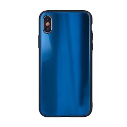 Aurora üveg hátlap - Xiaomi Redmi Note 9S / Note 9 Pro / Note 9 Pro Max - sötétkék