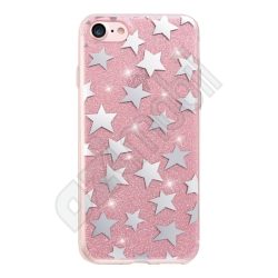 Fashion Glitter Csillag - Samsung Galaxy A520 / A5 (2017) - pink - szilikon hátlap