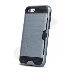 Armor ütésálló hátlap kártya tartóval - iPhone X / Xs (5.8") - ezüst