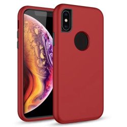 Defender Solid 3in1 hátlap - iPhone X / Xs  (5.8") - piros