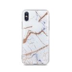 Marmur szilikon hátlap - iPhone X / Xs (5.8") - fehér