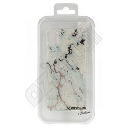 Vennus márvány szilikon hátlap - iPhone XR (6.1") - Design1 fehér