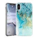   Vennus márvány szilikon hátlap - iPhone X / XS (5.8") - Design10 - kék