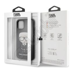 Original Karl Lagerfeld Iconic Glitter Hardcase KLHCN58DLFKBK - iPhone 11 Pro - fekete