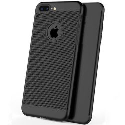Mesh szilikon hátlap - iPhone X / Xs (5.8") - fekete