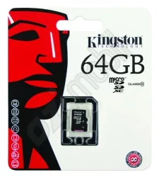 Kingston memóriakártya - Micro SD XC - 64GB - Class 10 - adapter nélkül