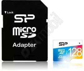 Silicon Power Memóriakártya - microSDXC Elite UHS-1 - 128GB - Class 10 - adapteres