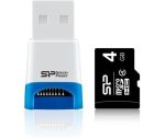   Silicon Power memóriakártya - MicroSD - 4GB - Class 4 - USB olvasóval