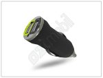   USB Dual micro szivargyújtó töltő adapter - 5V/1A+2,1A - fekete