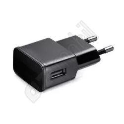 Univerzális USB hálózati töltő adapter - 5V/2A - ETA-U90EBEG utángyártott - fekete (dupla USB)