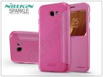   Nillkin Sparkle - Samsung Galaxy A320F / A3 (2017) oldalra nyíló flipes tok - pink