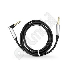 Aux kábel 3.5mm - fekete / ezüst